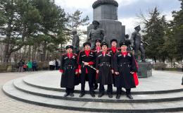 В день освобождения Краснодара школьники приняли участие в торжественных мероприятиях